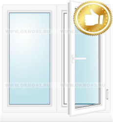 Окно ПВХ двустворчатое REHAU INTELIO 80